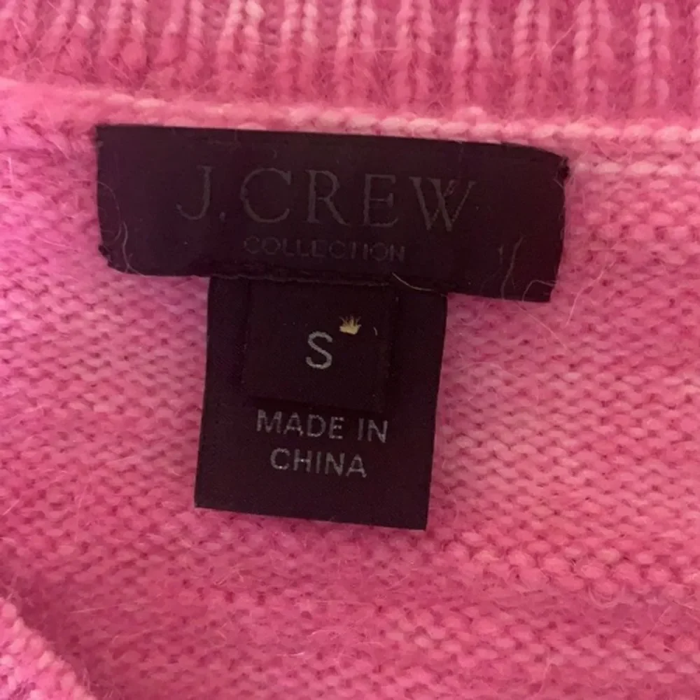 J.Crew Alpaca Blend Tie-sleeve Marled Pink Sweater Size Small